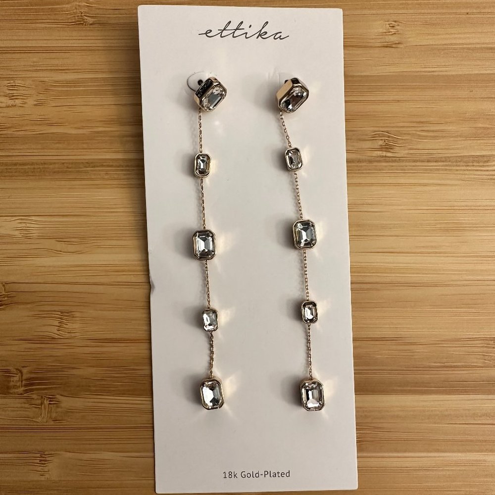 ETTIKA ICONIC CRYSTAL DANGLE EARRINGS